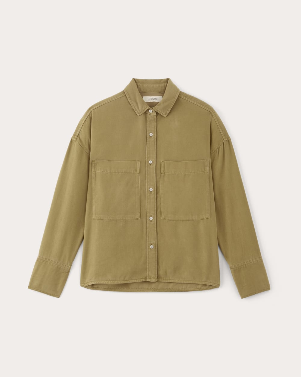 The Boxy Overshirt in Buttersoft in Fennel Seed — alternate view