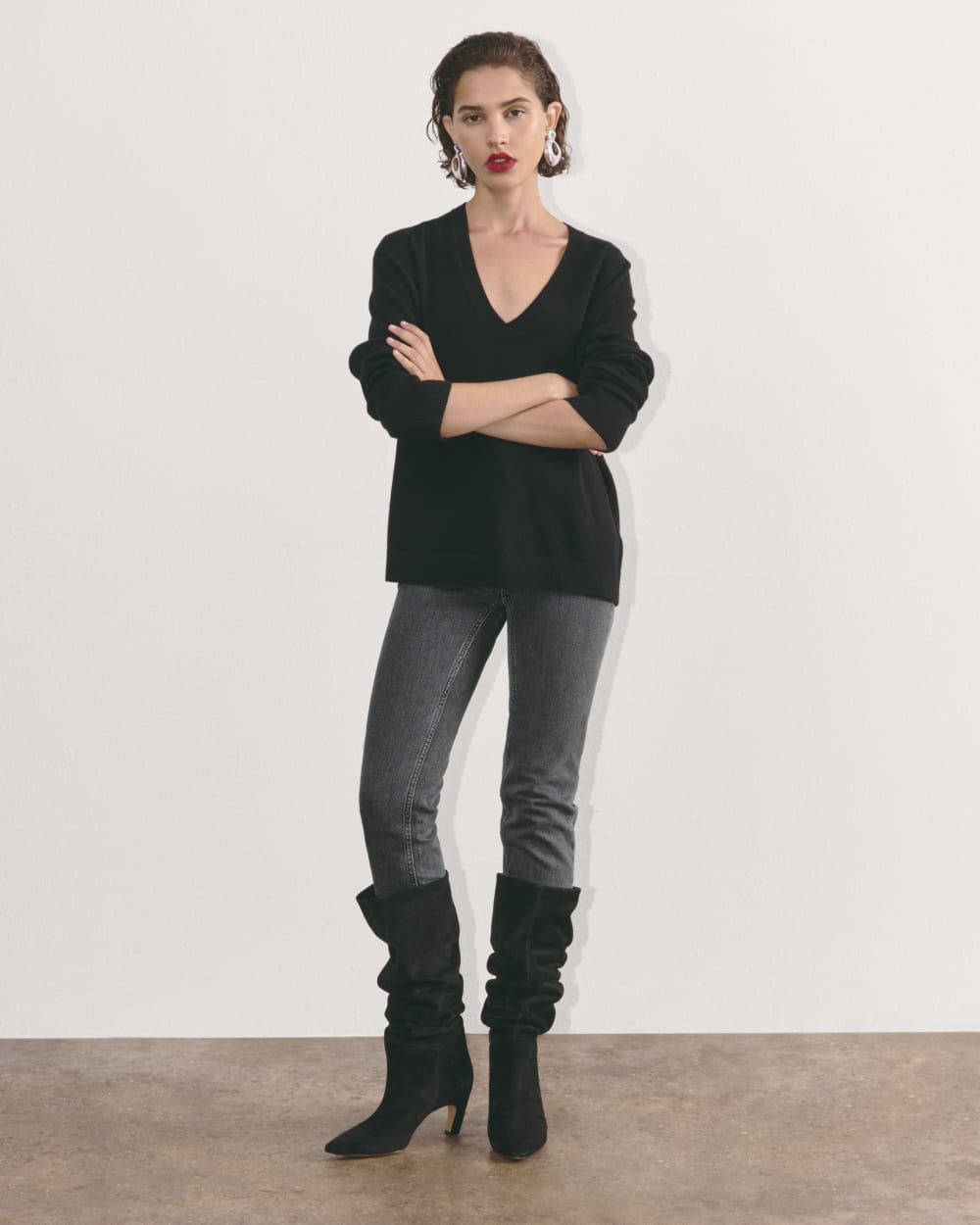 The Original Cheeky® Jean in Washed Charcoal — detail view