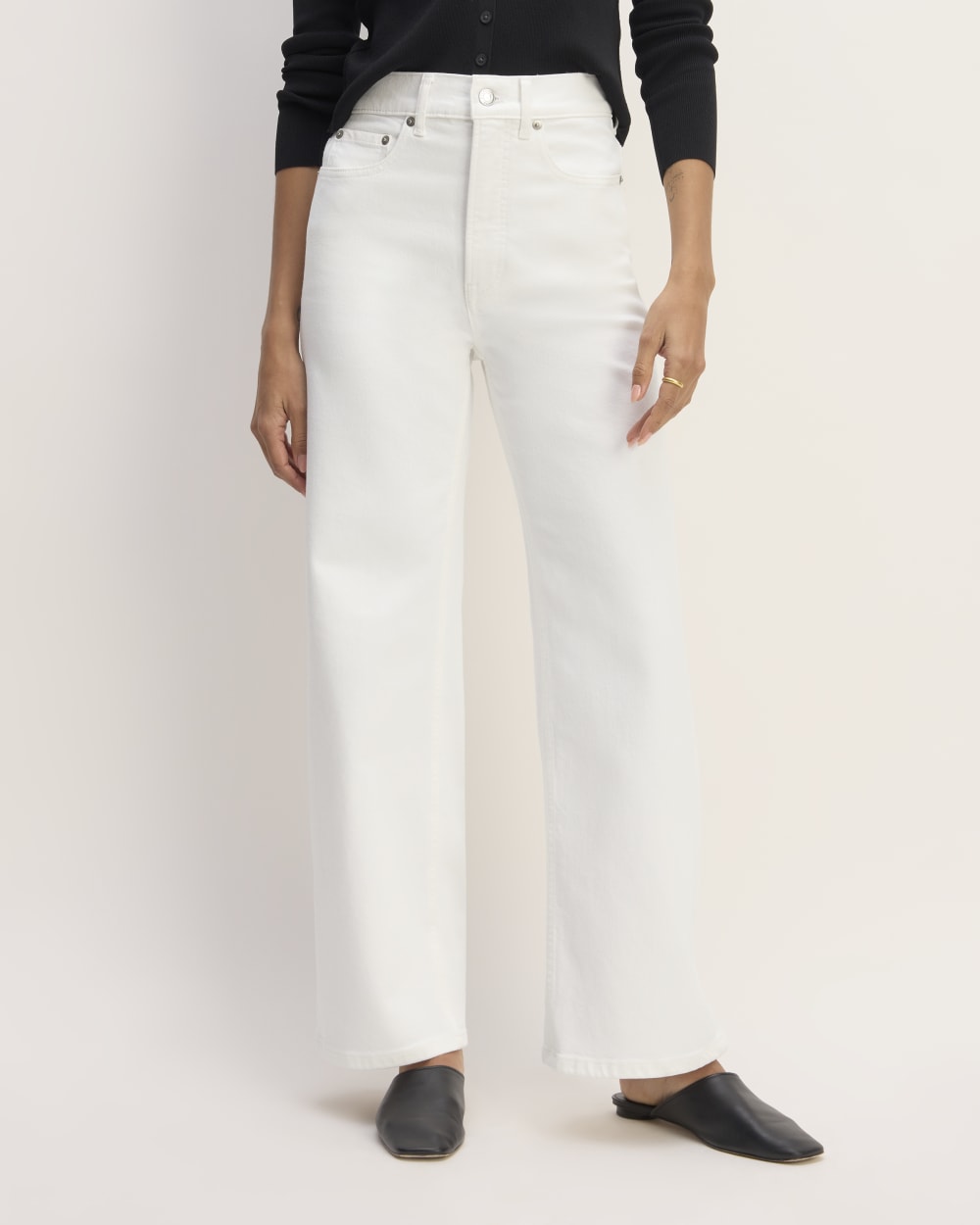 The Way-High® Sailor Jean in Bright White — detail view
