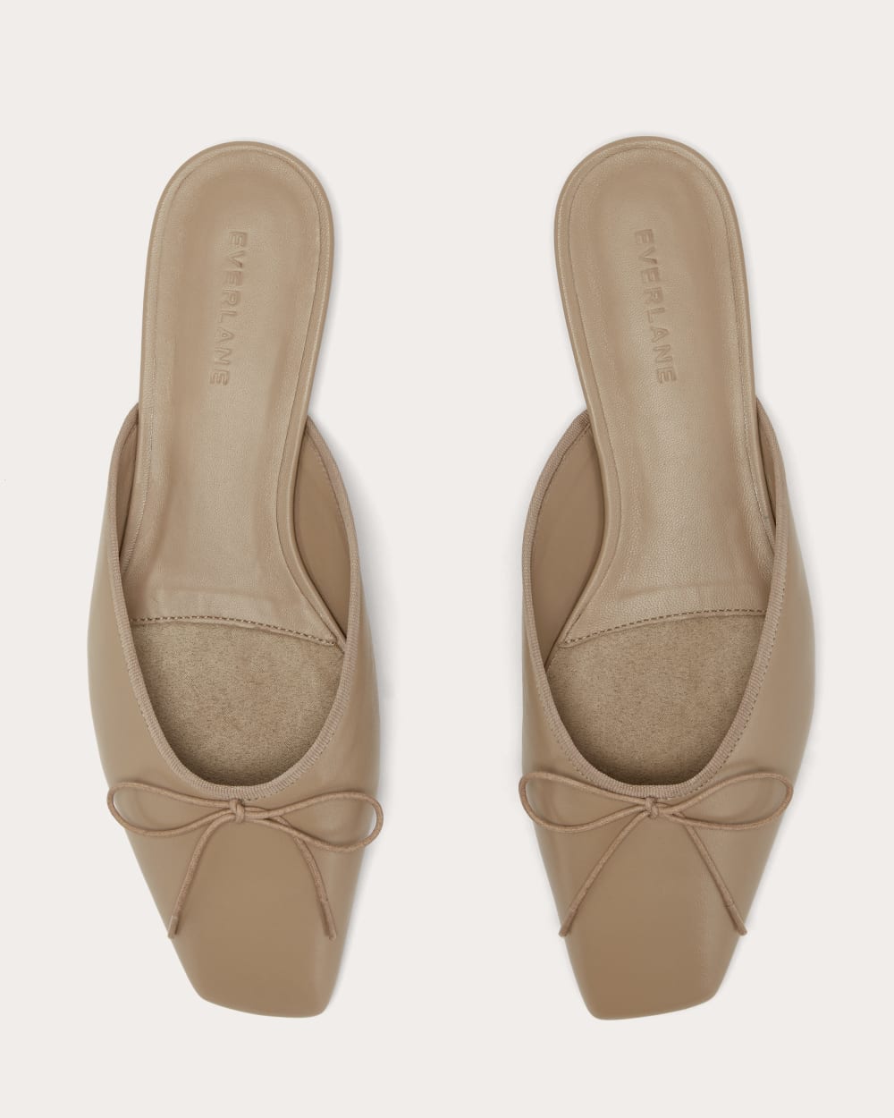 The Ballet Mule in Blush Tan — detail view