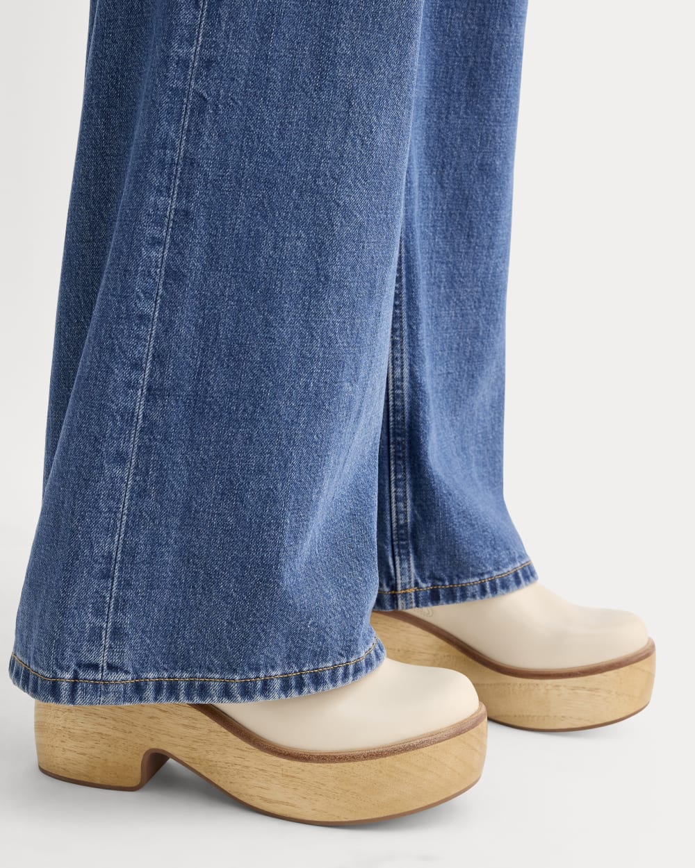 The Wooden Puffa Clog in Canvas — alternate view