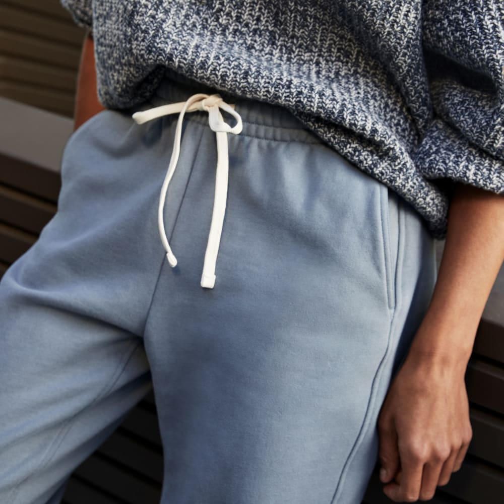 The Track Jogger in Faded Blue — detail view