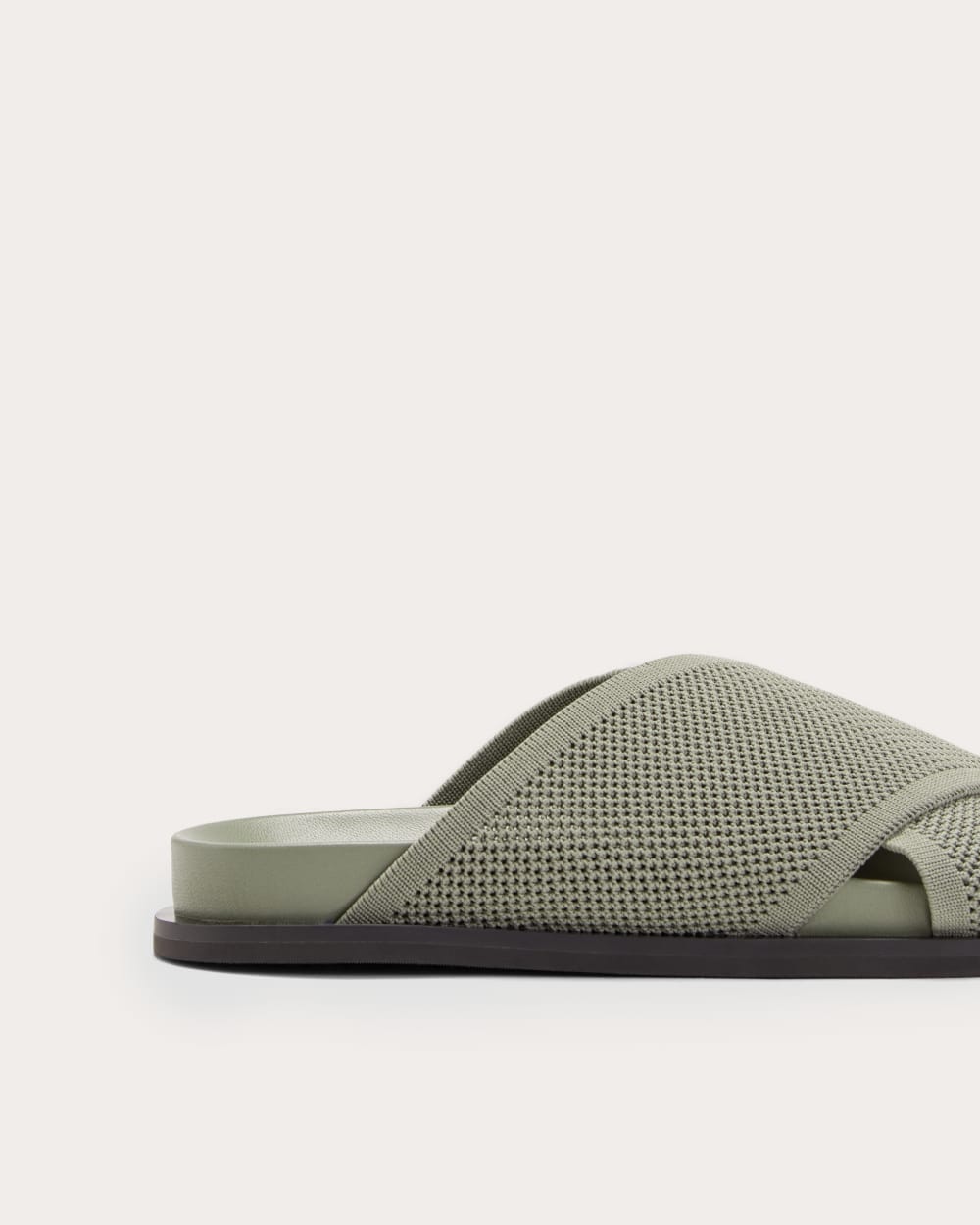 The ReKnit Form Crossover Sandal in Seagrass — detail view