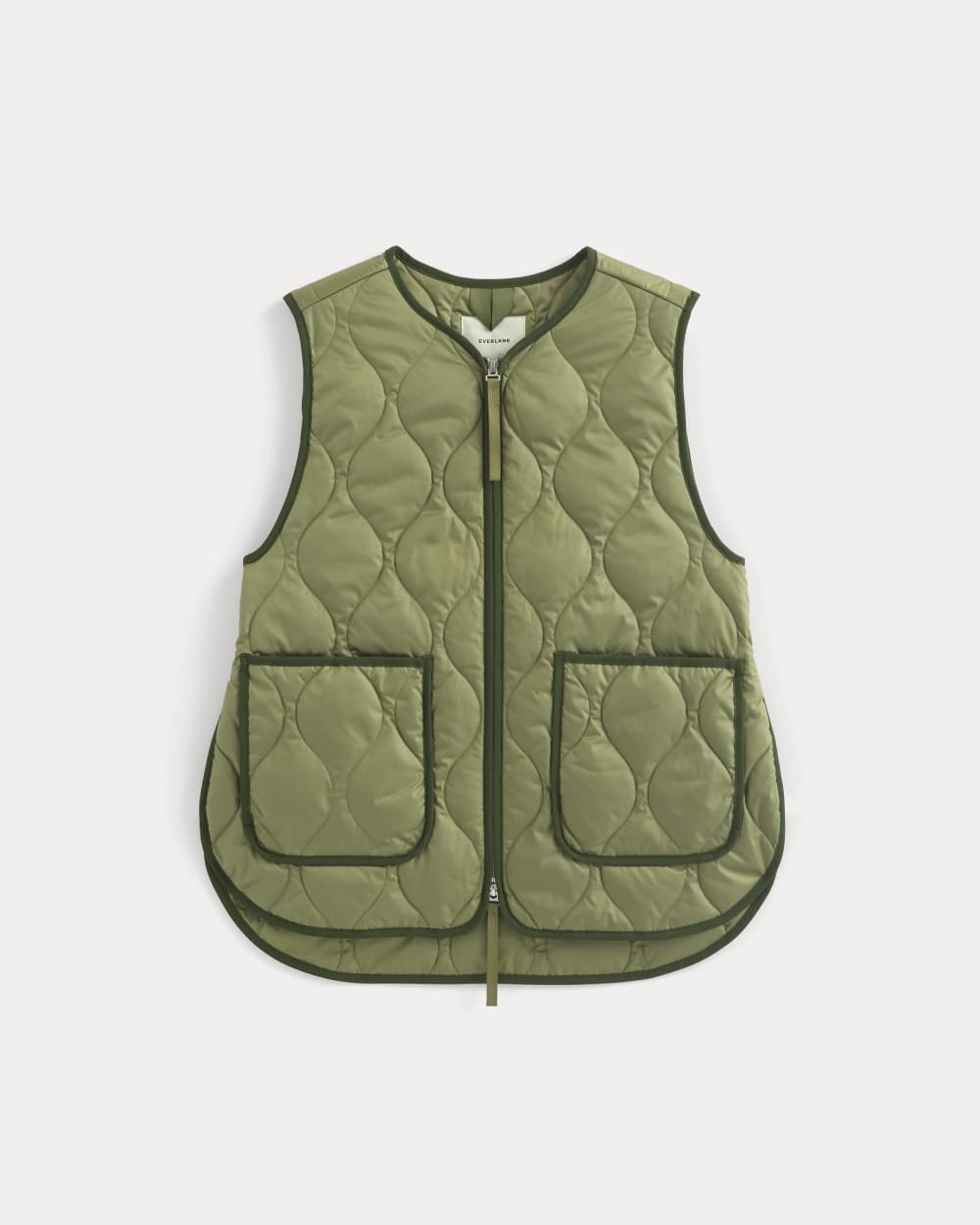 ReNew Quilted Vest in Lichen Green — alternate view