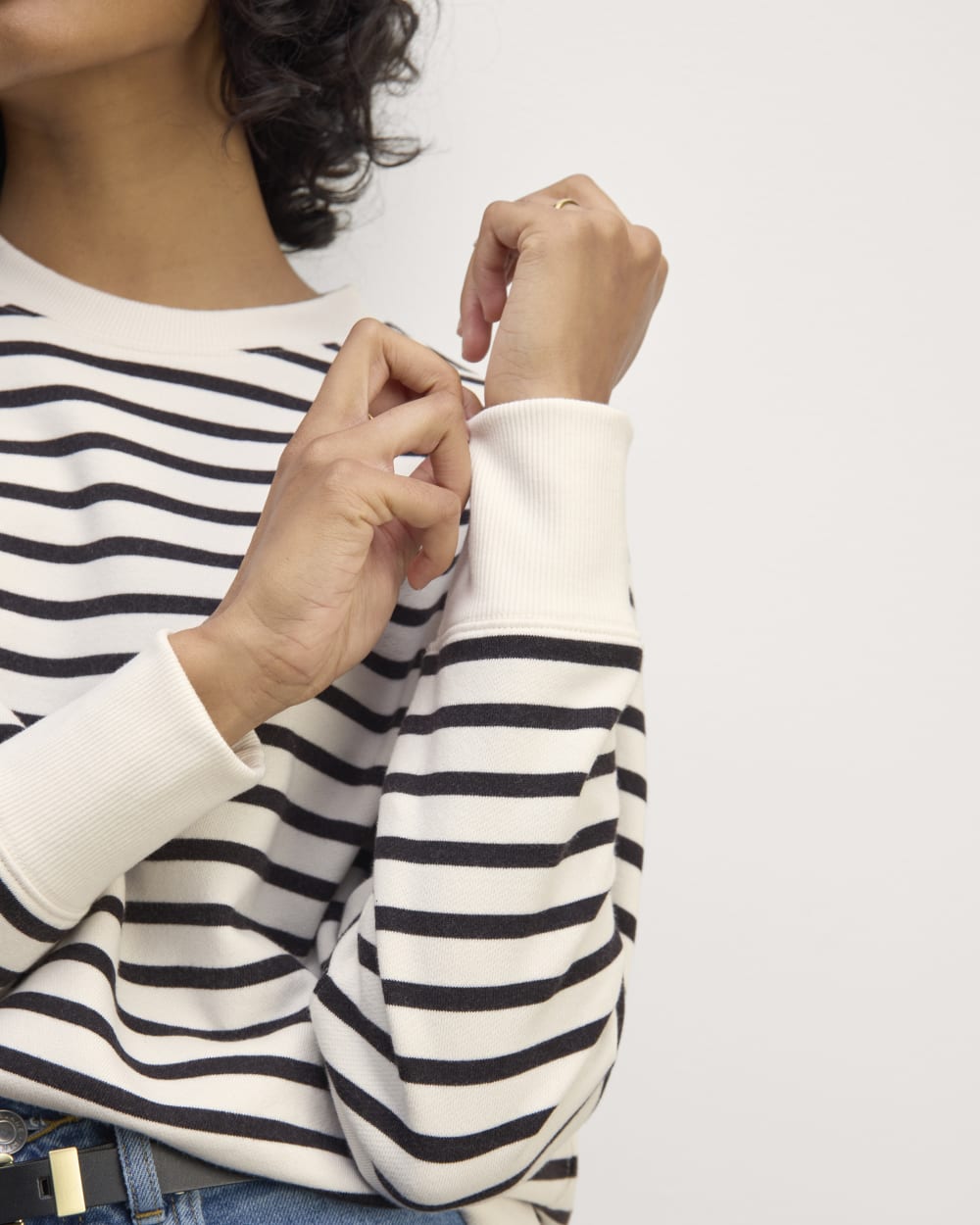 The Off-Duty Terry Crew in Bone / Black — detail view