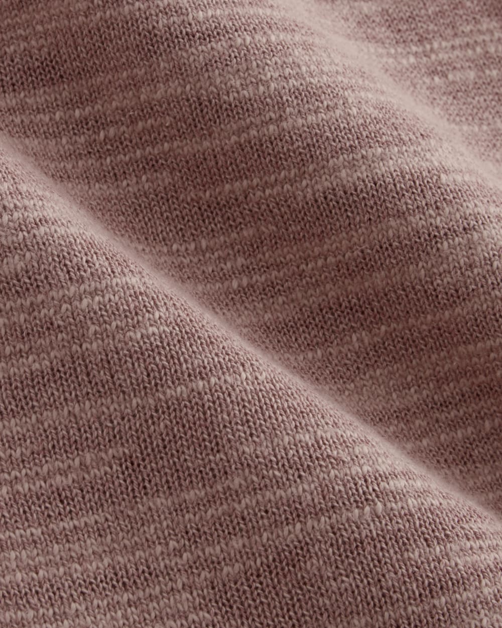 The Muscle Sweater in Cotton Linen in Rose Dusk — detail view