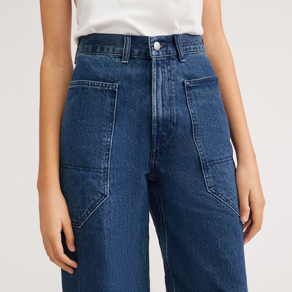 The Way-High® Gardener Cropped Jean in Vibrant Blue — detail view