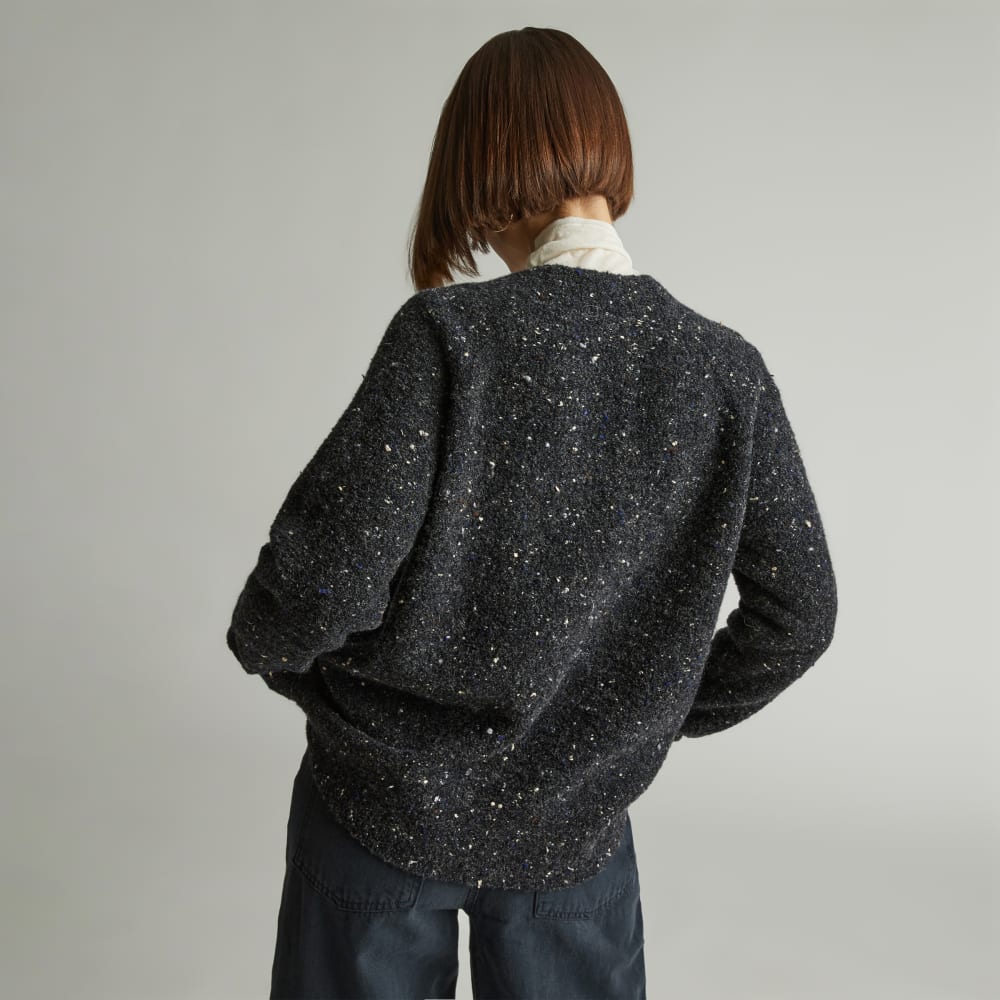 The Confetti Cardigan in Black Multi — detail view