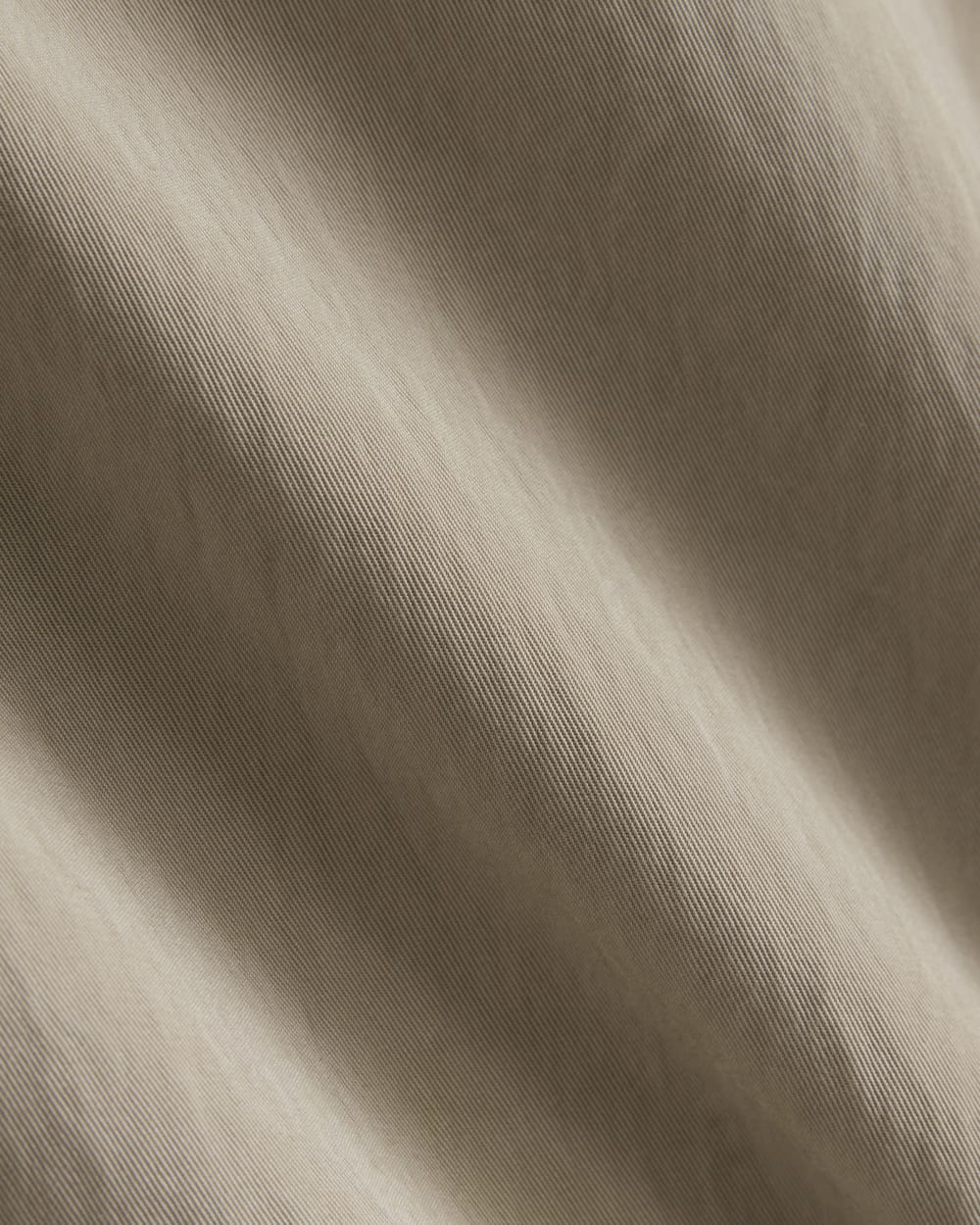 Drapey Twill Trench in Trench Coat Khaki — detail view