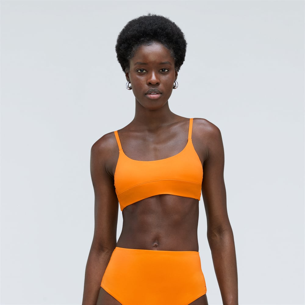 The Scoop-Neck Bikini Top in Turmeric — alternate view