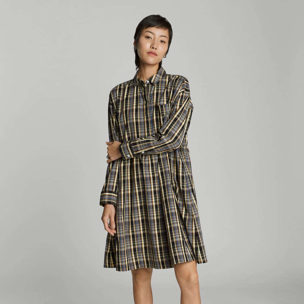The Field Dress in Multi Plaid — front view