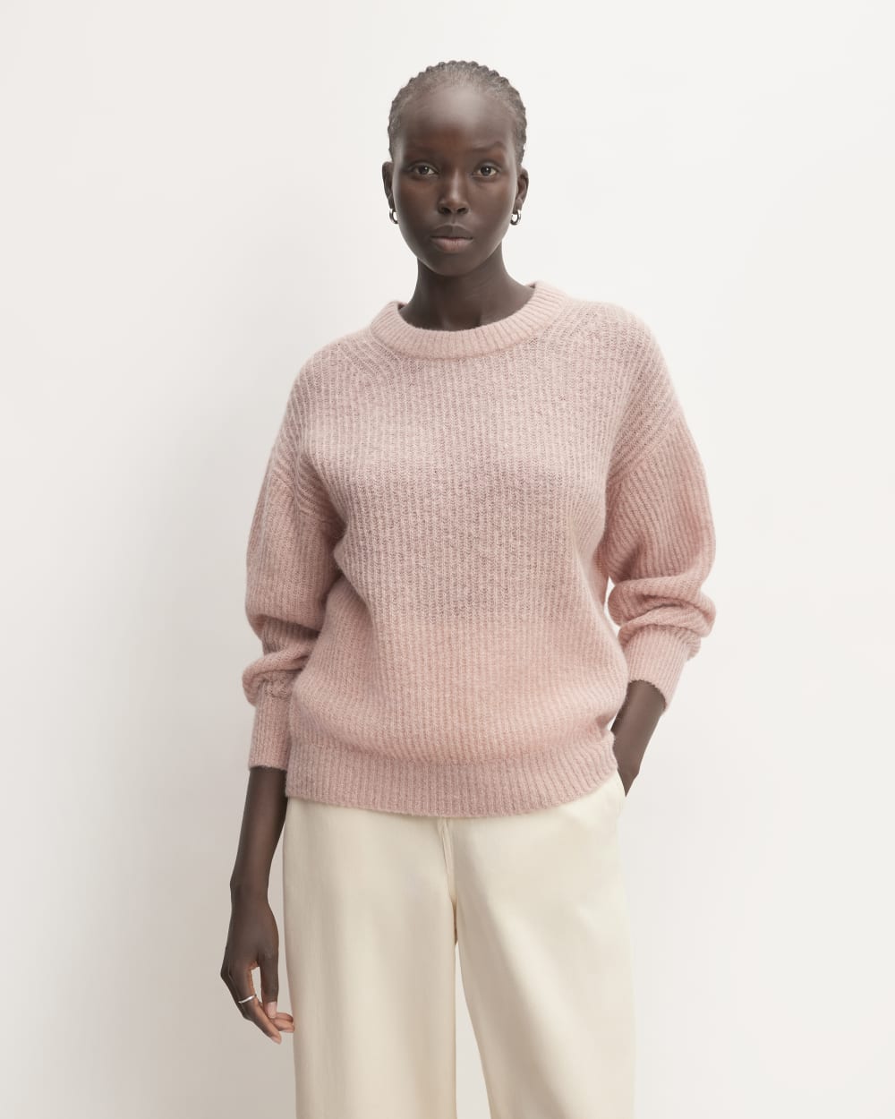 The Cocoon Crew in Alpaca in Cafe Creme — front view