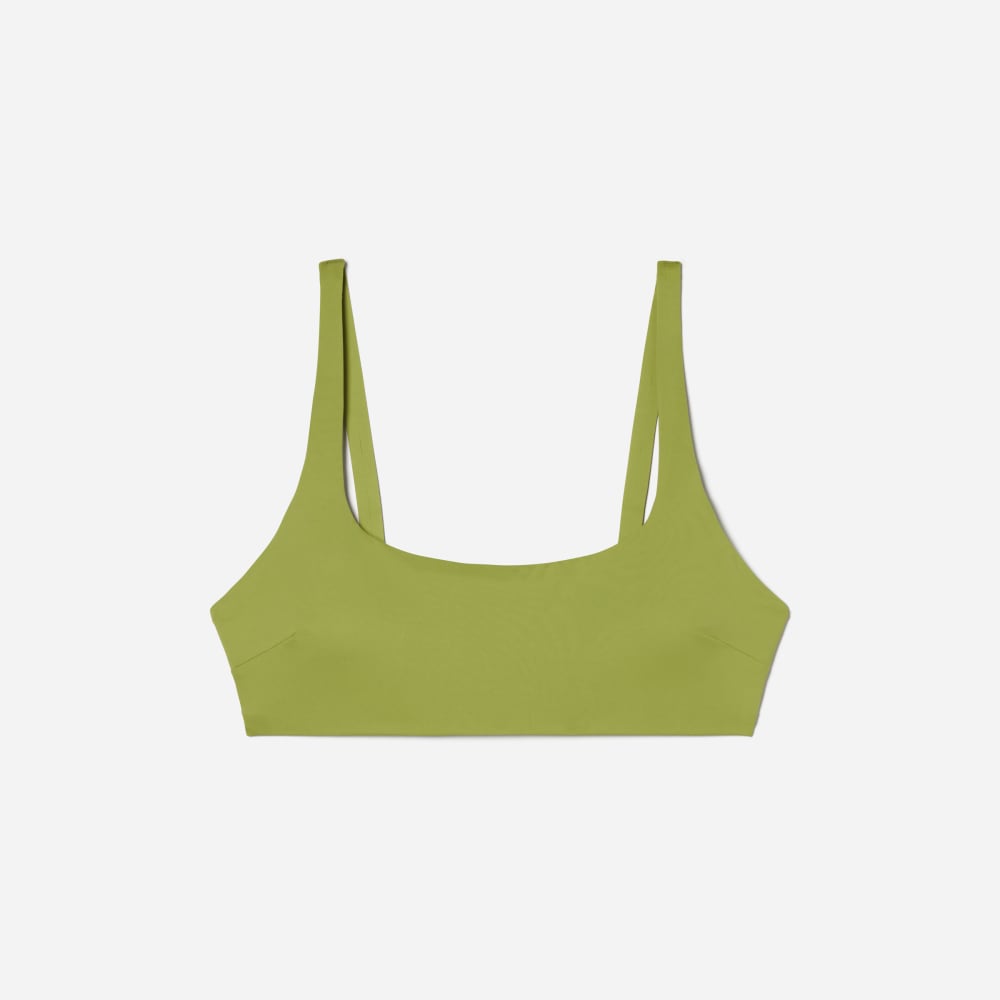 The Square-Neck Bikini Top in Pepper — front view