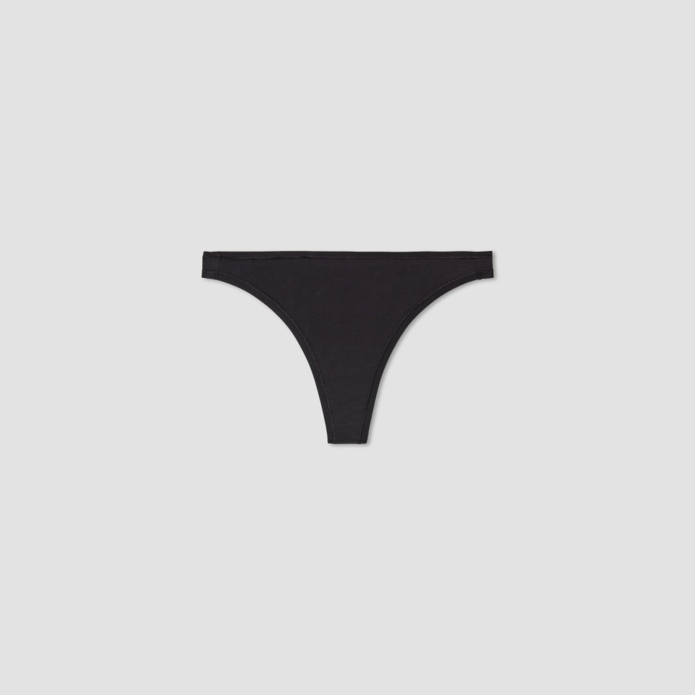 The Cotton Thong in Black — alternate view