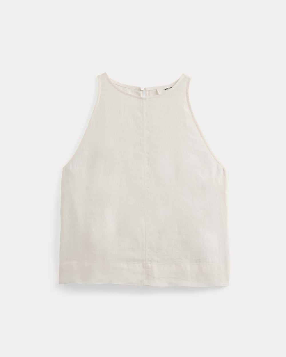 The Linen High-Neck Tank in Bone — alternate view