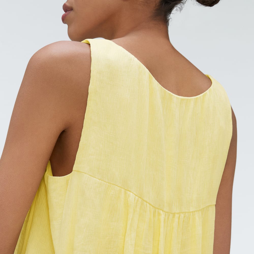 The Naia™ Ripple Tank in Pastel Yellow — detail view