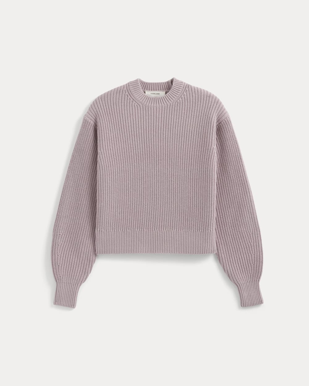 Cropped Ribbed Crew in Everyday Cotton in Burnished Lilac — alternate view