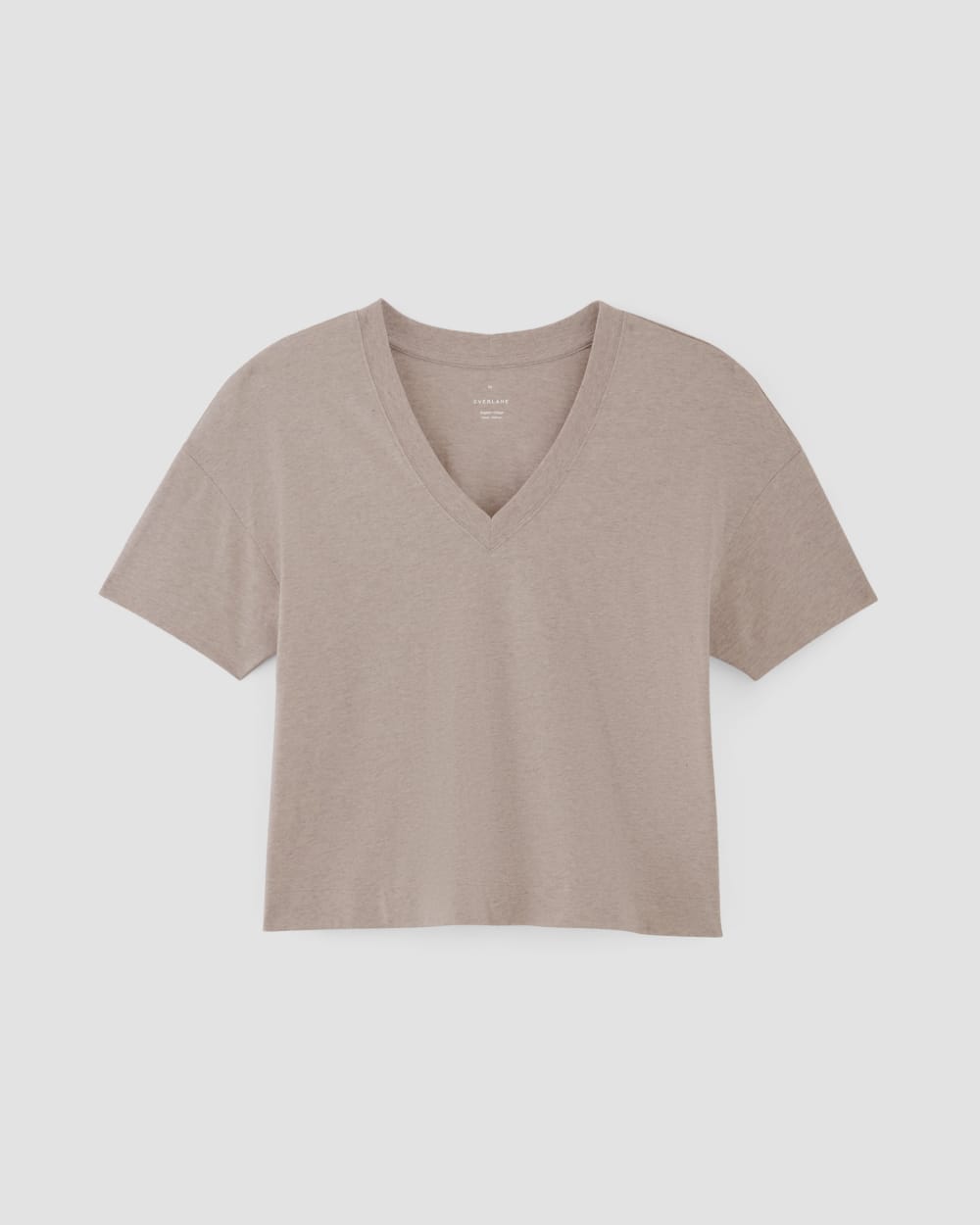 The Organic Cotton Slouchy V-Neck in Burnt Sugar — alternate view