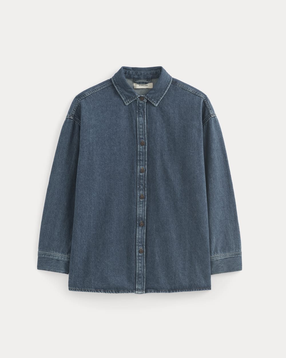 The Oversized Denim Shirt in Tungsten Blue Stone — alternate view