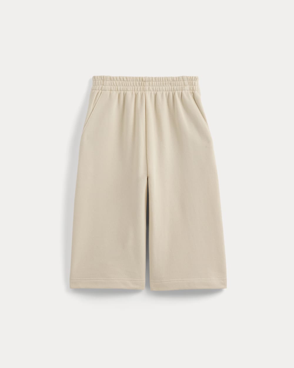 Lightweight Terry Long Shorts in Parchment — alternate view