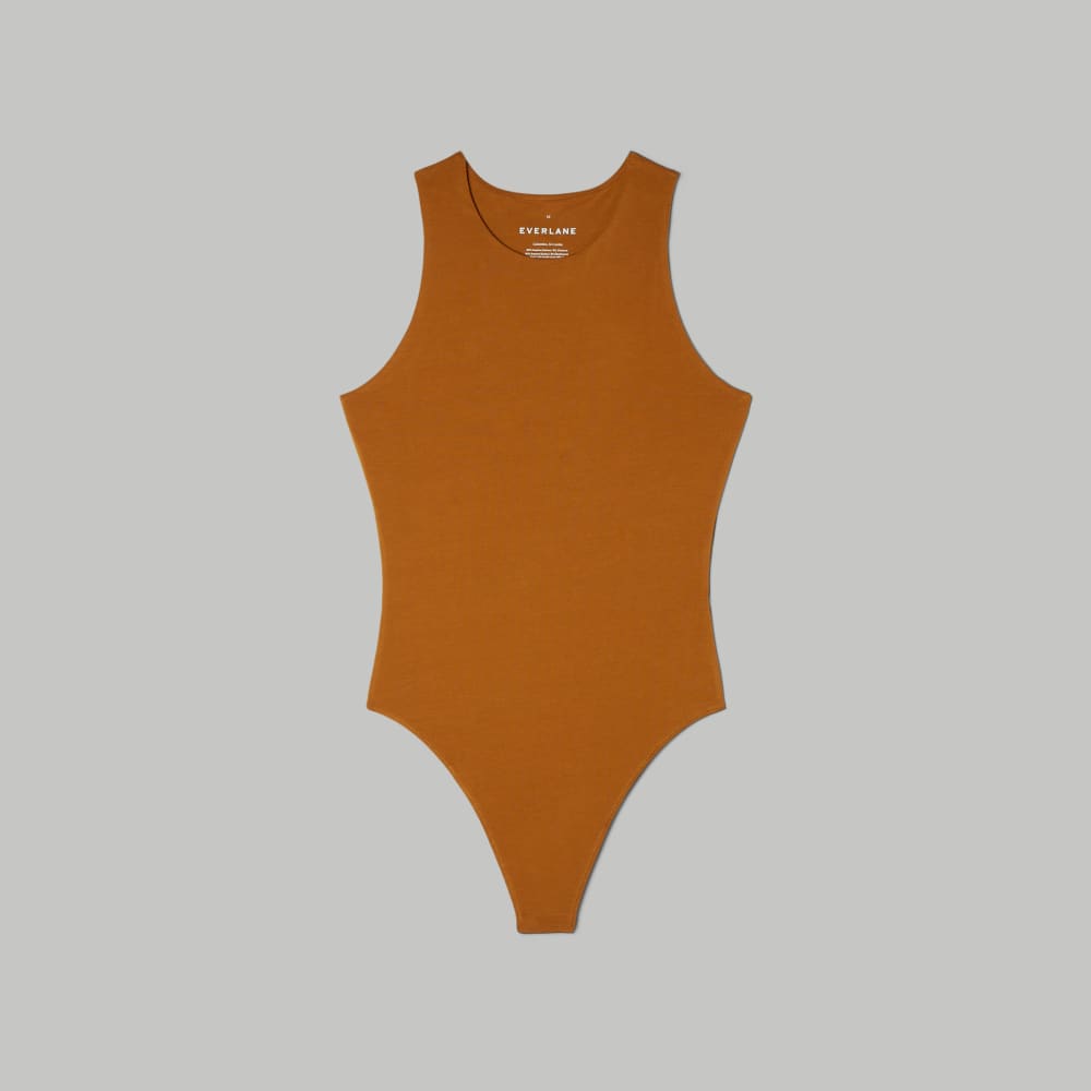 The Cutaway Tank Bodysuit in Tapenade — alternate view