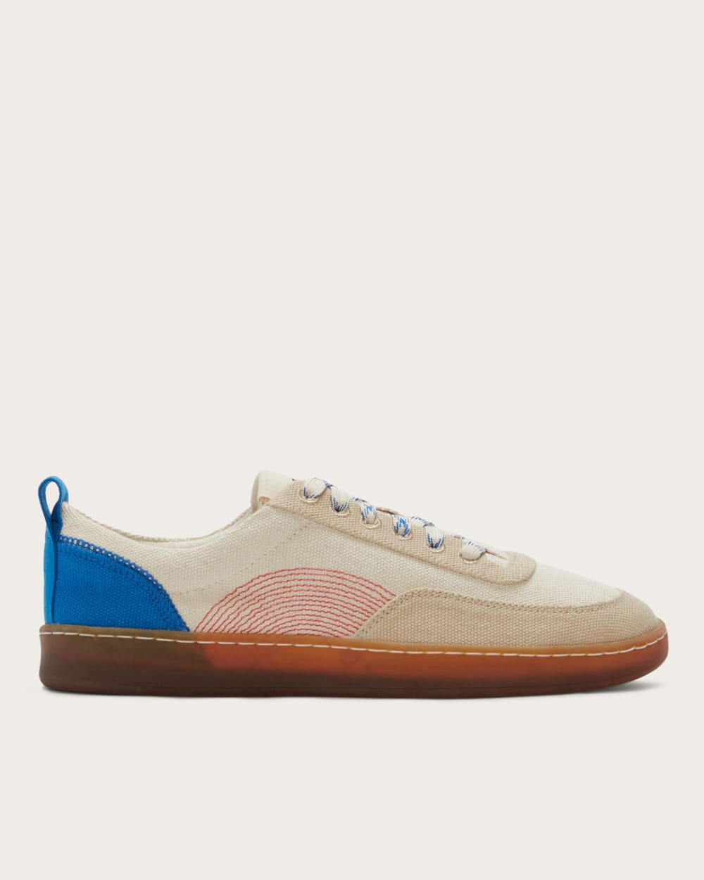 The Tread-Bare Sneaker in Canvas / Lapis Blue / Classic Red — front view