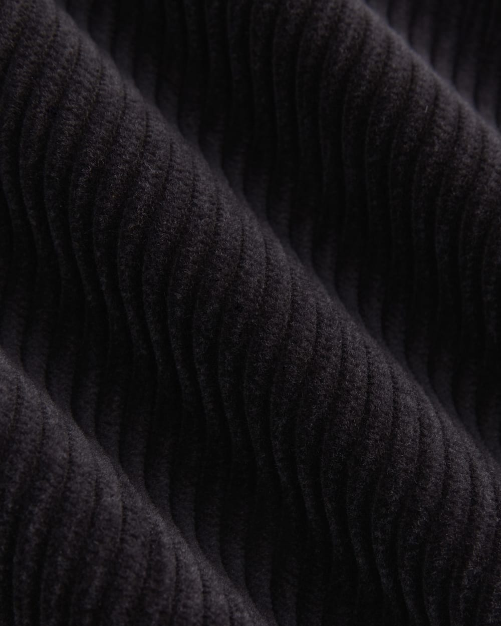 Corduroy Wide-Leg Trouser in Black — detail view