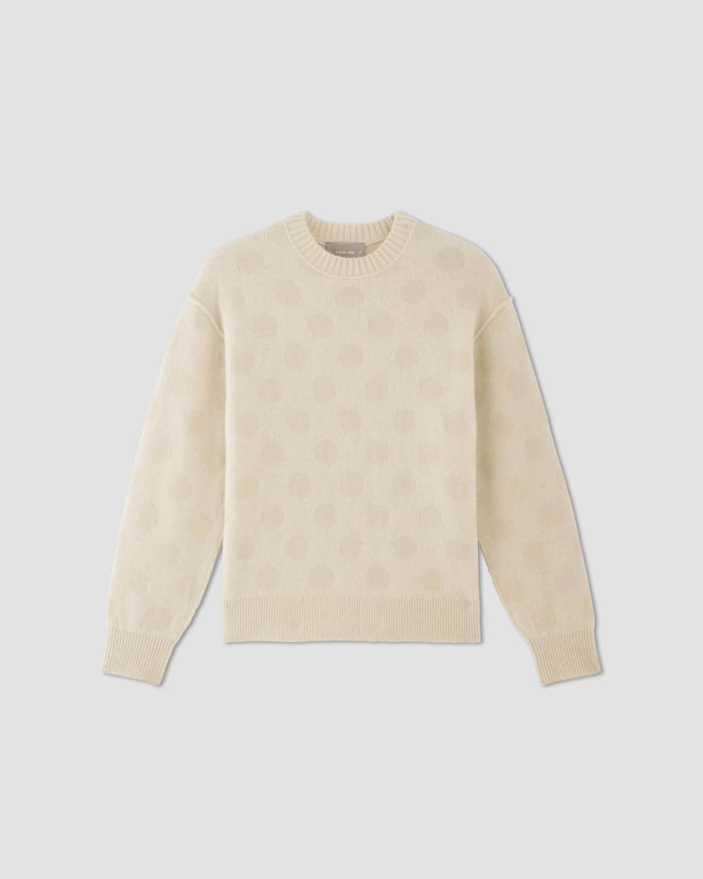 The Alpaca Polka Dot Oversized Crew in Snow / Canvas Polka Dot — alternate view