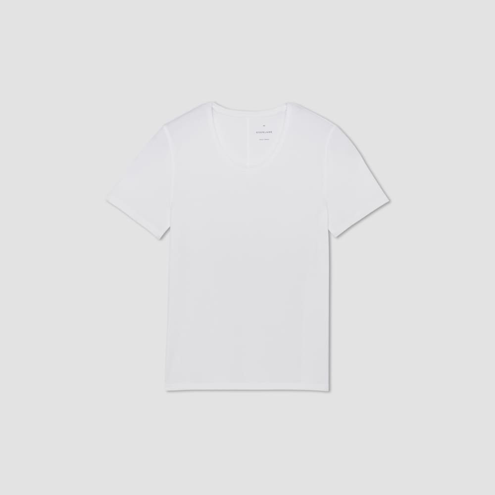 The Supima® Form Crew Neck Tee in White — alternate view