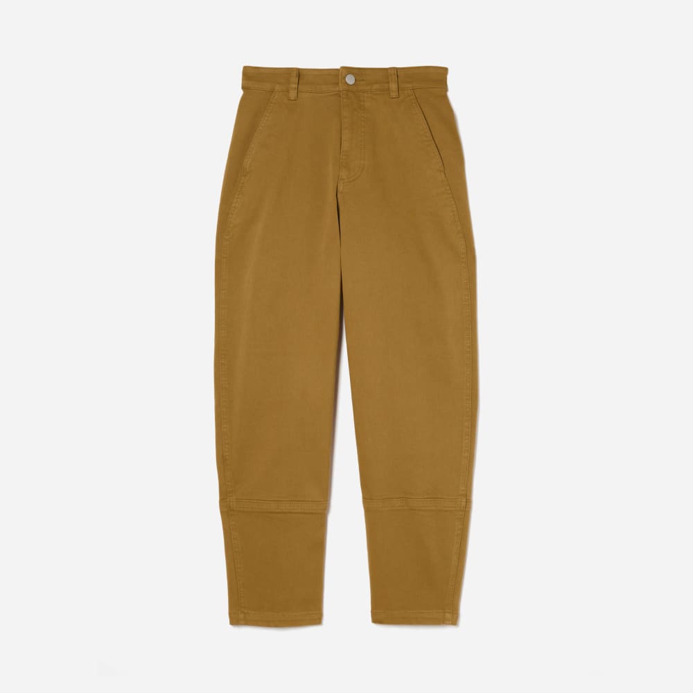 The Utility Barrel Pant in Golden Brown — front view