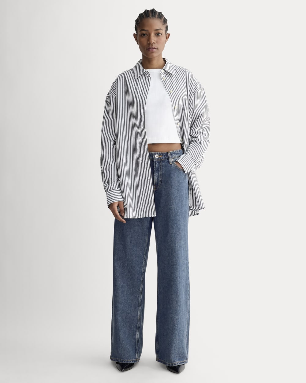 The Low-Key Jean in Medium Blue — front view
