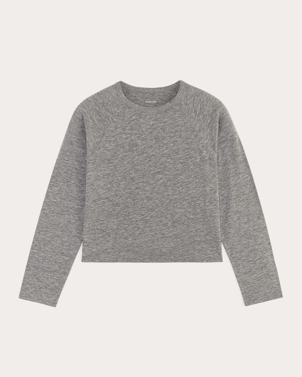 The Perform Crew Tee in Heathered Grey — alternate view