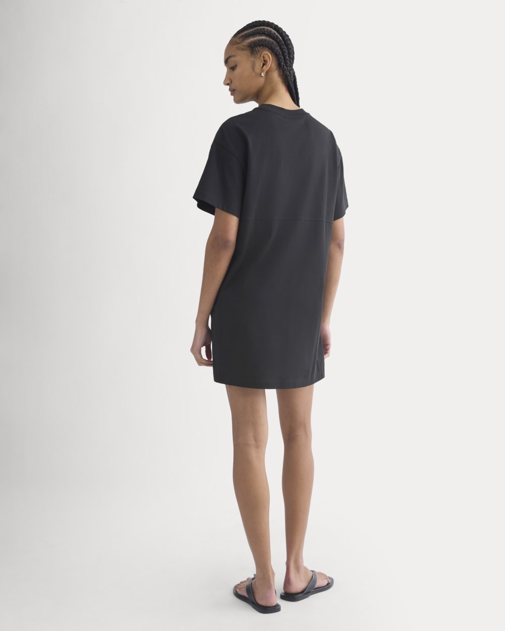 Weekend Tee Mini Dress in Black — detail view