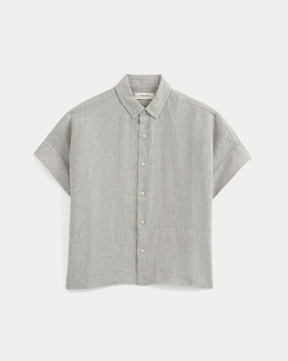 The Boxy Shirt in Linen in Agave Green — alternate view