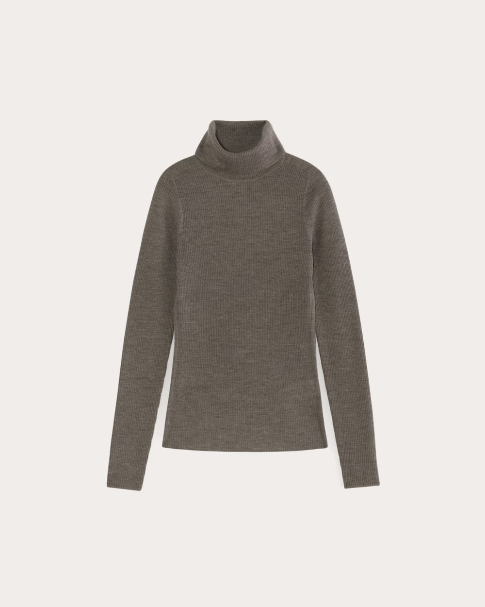 The Turtleneck in Ultrasoft Merino in Heather Cocoa — alternate view