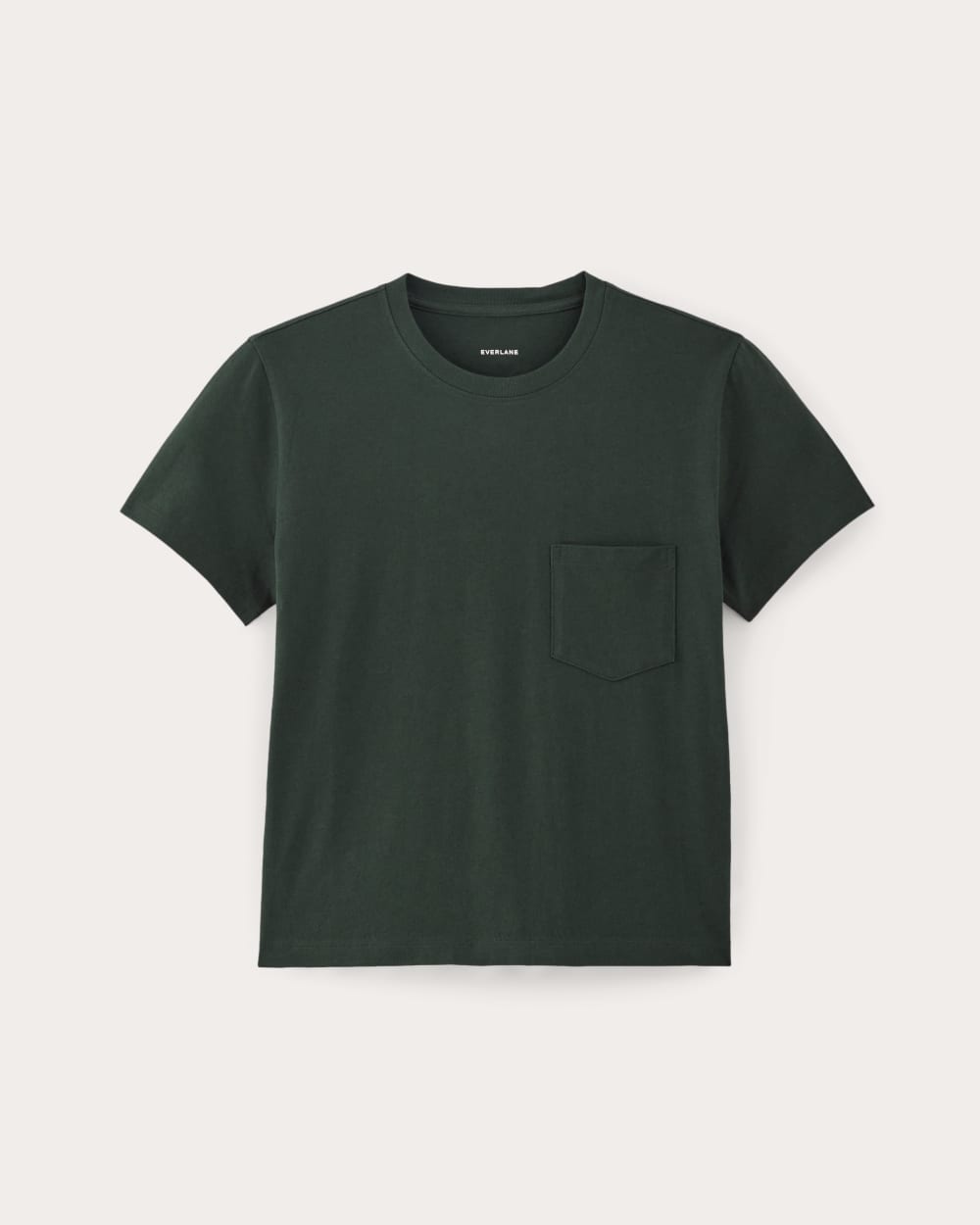 The Box-Cut Tee in Essential Cotton in Scarab — alternate view