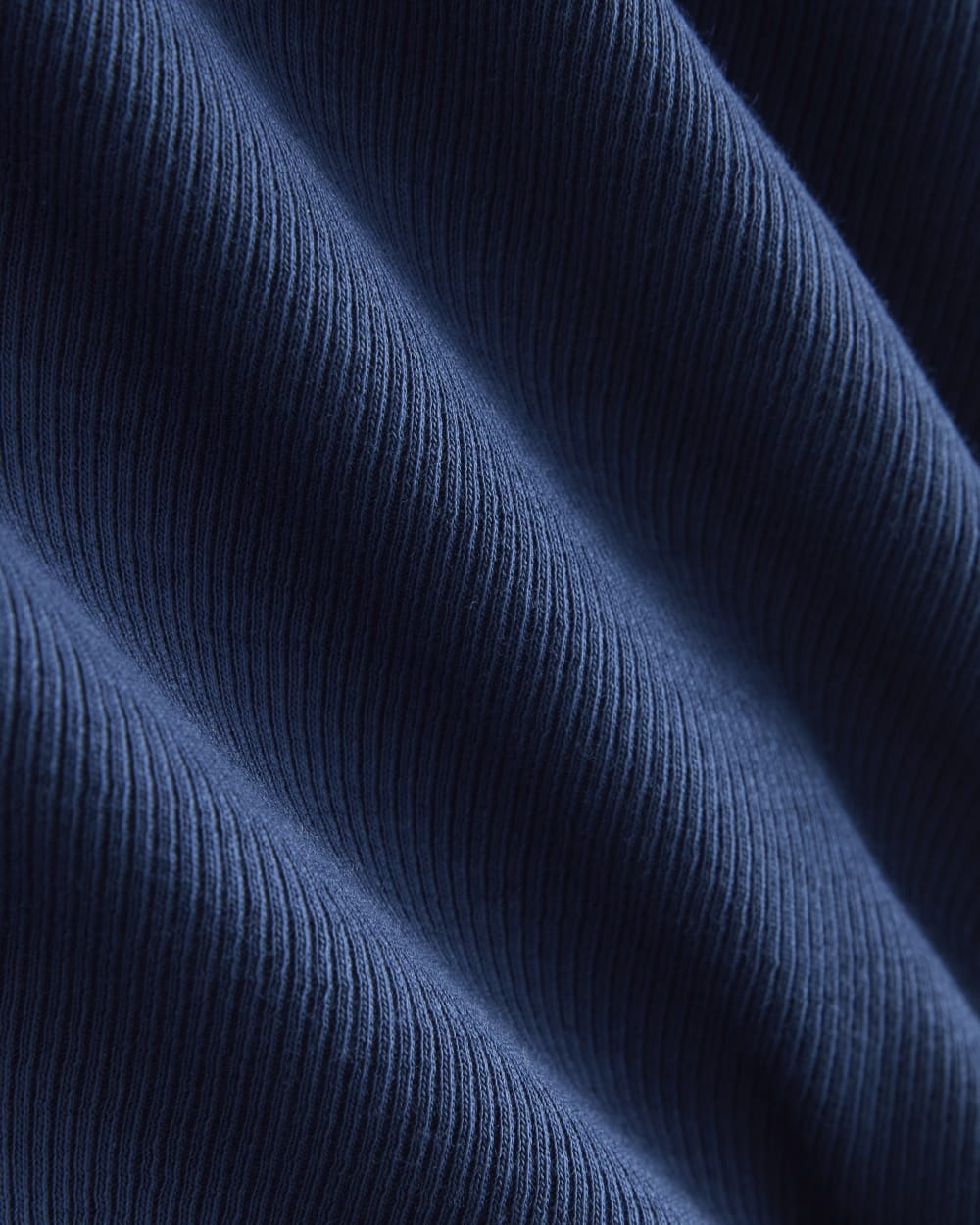Luxe Rib Deep U-Neck Top in Estate Blue — detail view