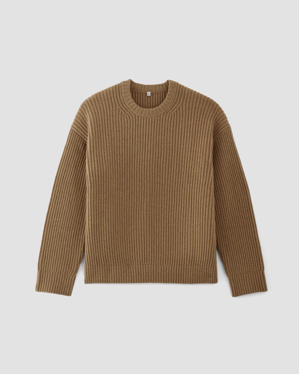 The Oversized Crew in Luxe Merino in Deep Camel — alternate view