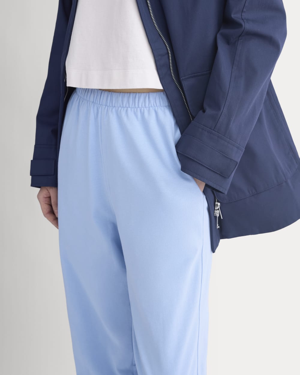 Weekend Track Pant in Open Air Blue — detail view
