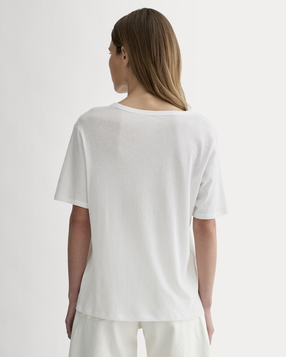 The Air Tee in White — detail view