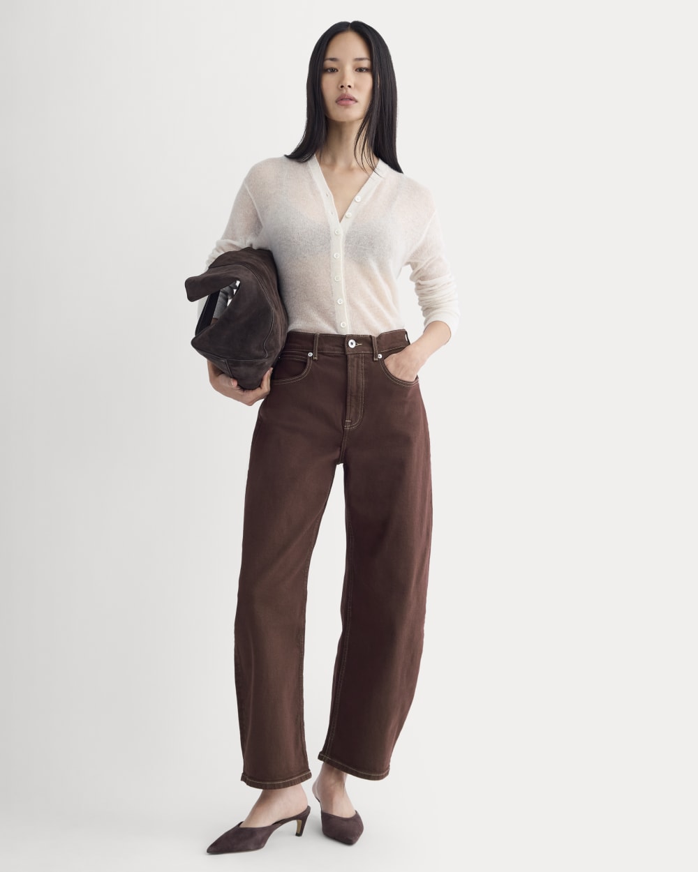 The Way-High® Curve Jean in Bitter Chocolate — front view