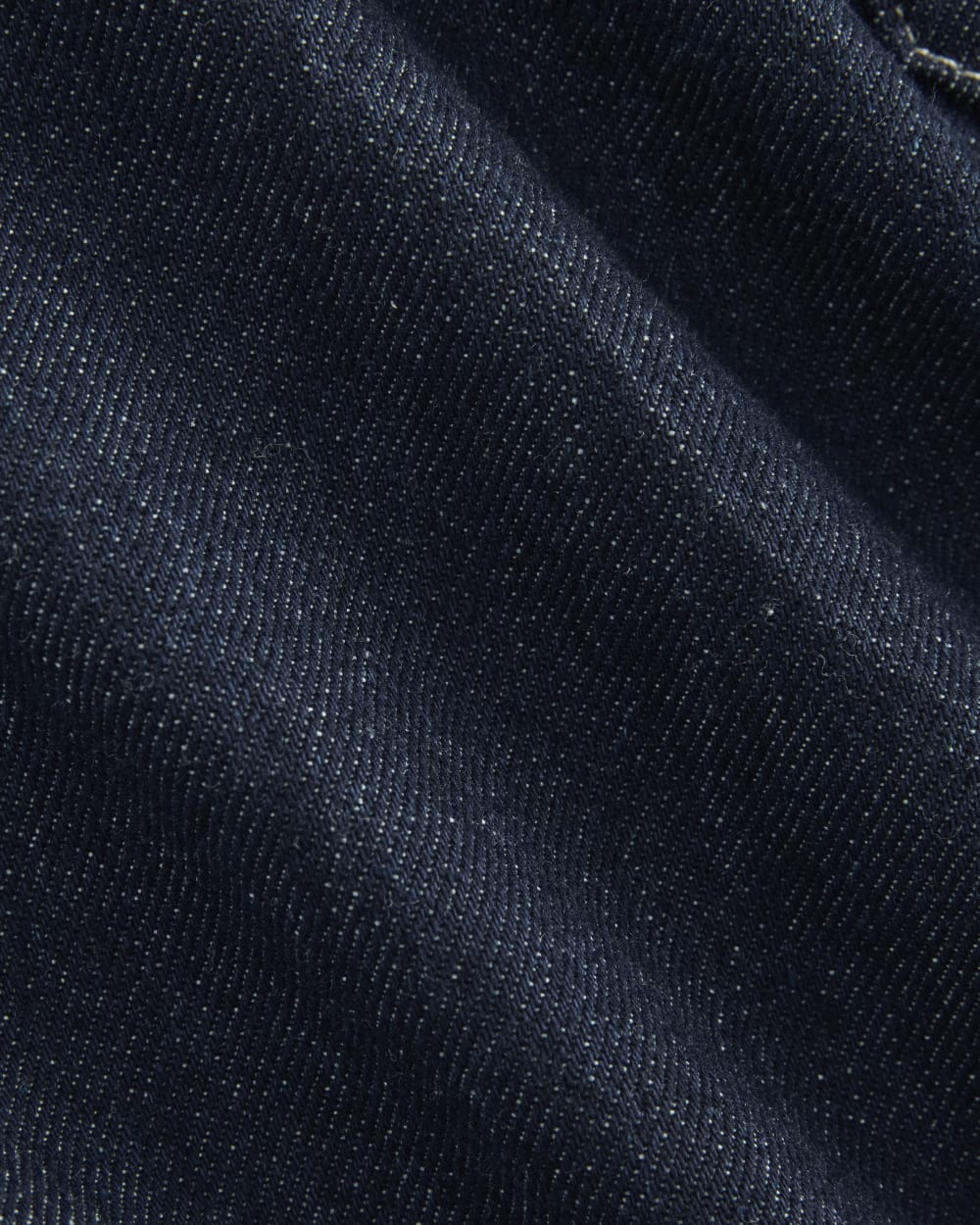 The Cropped Denim Tunic in Tungsten Rinse — detail view