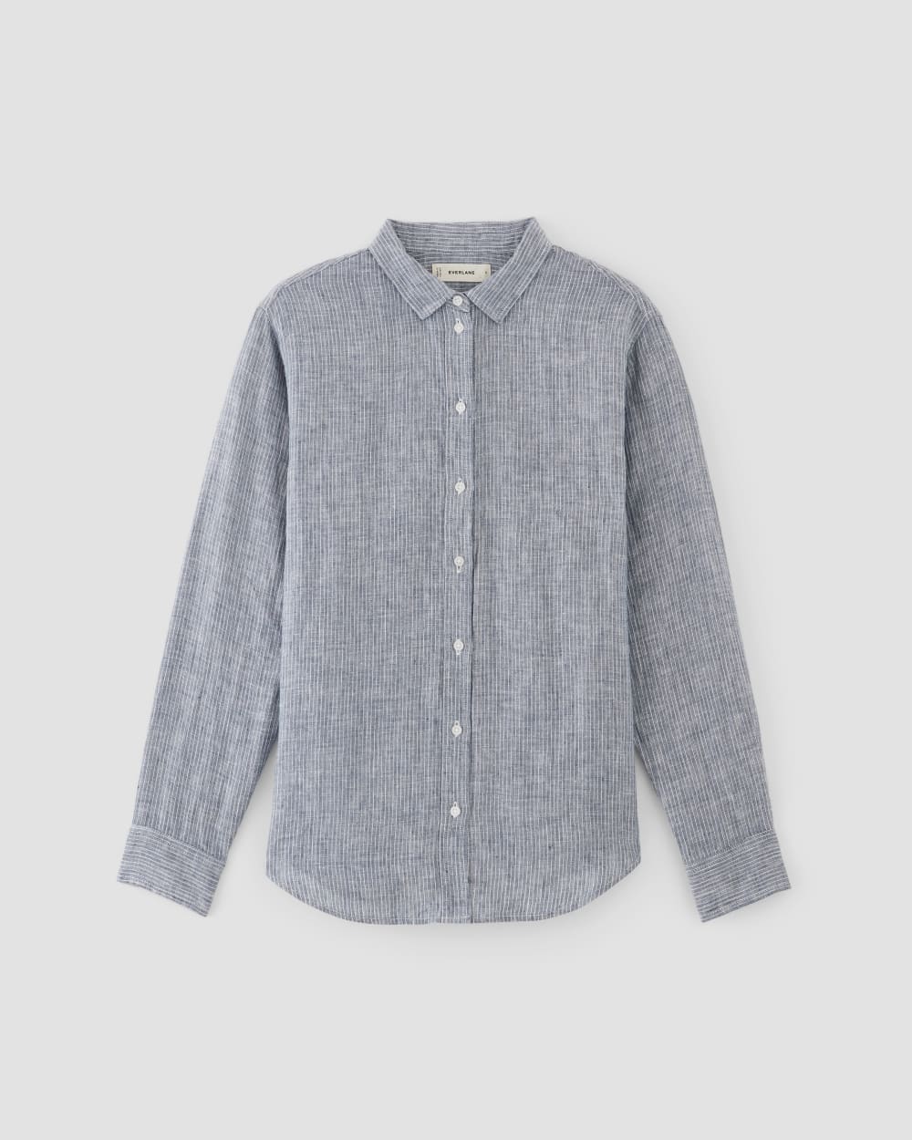 The Must-Have Shirt in Linen in White / Blue — alternate view