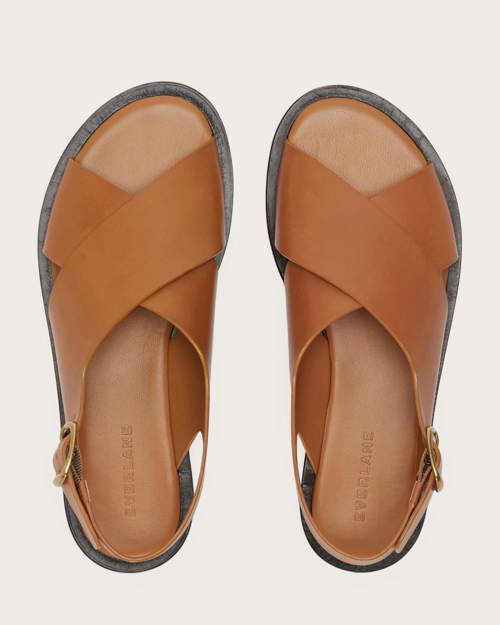 The City Crossover Sandal in Desert Tan — detail view