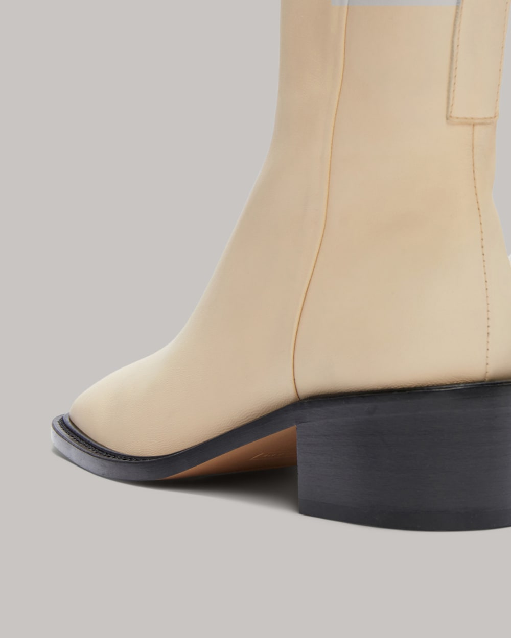 The City Boot in Cream — detail view