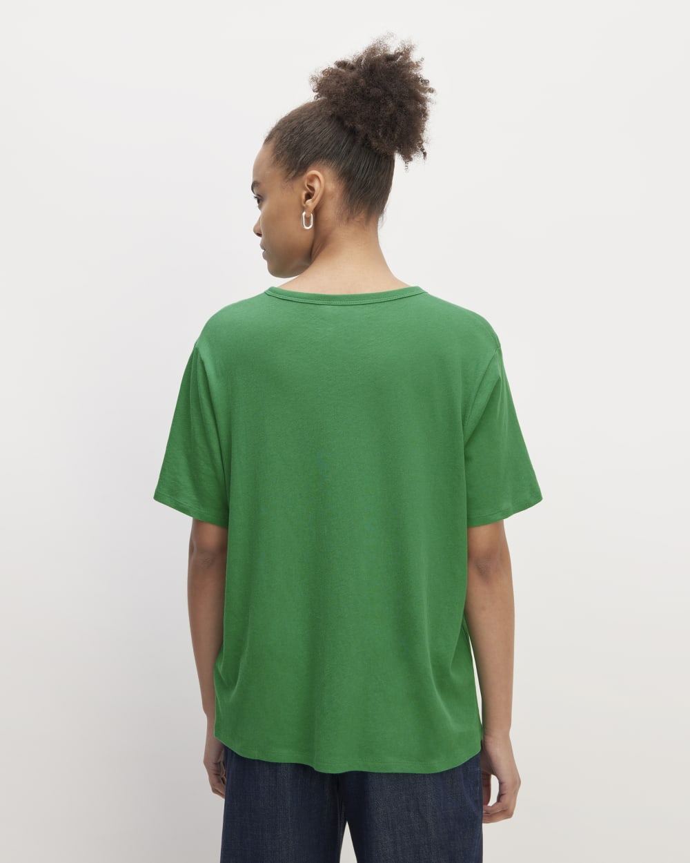 The Air Tee in Grass Green — detail view
