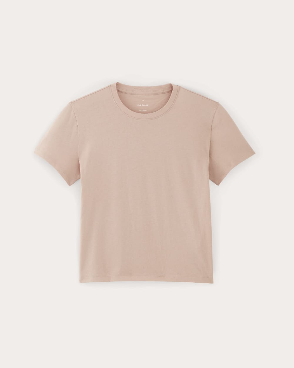 The Box-Cut Tee in Essential Cotton in Rose Smoke — alternate view