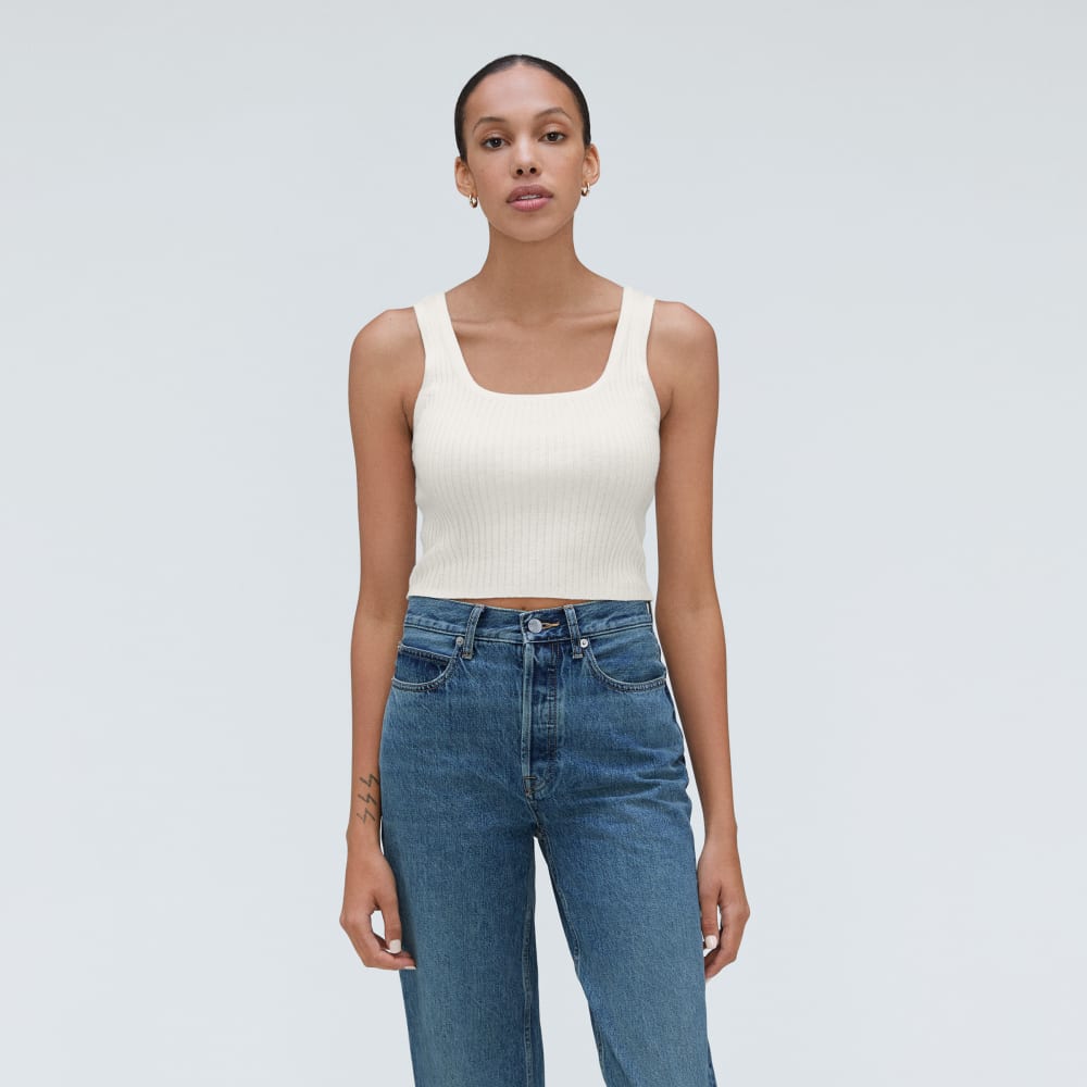 The Cotton-Merino Cami in Snowflake — alternate view
