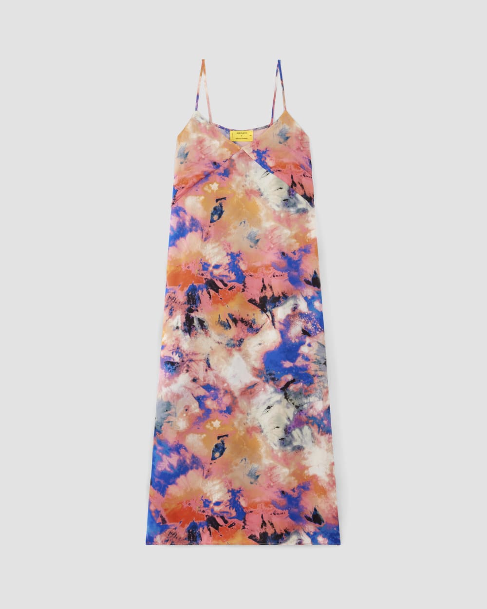 The Everlane x Marques' Almeida Satin Tie-Dye Dress in Multi Tie-Dye — alternate view