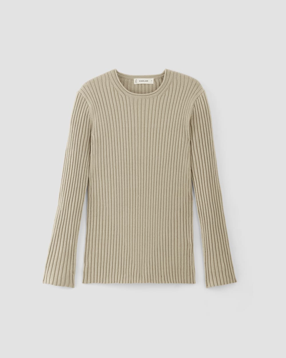 The Cotton Rib Crew in Trench Coat Khaki — alternate view